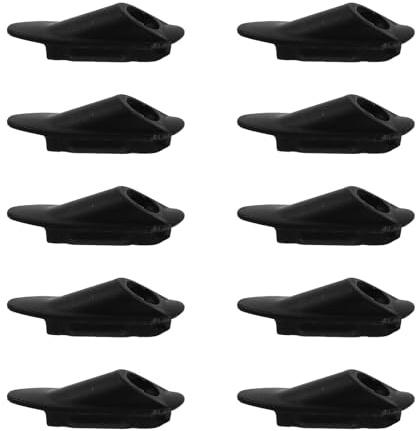 Zerodeko Clip Tubo Cavi Bici a Foro Singolo Dritto 10 Pezzi Nero | Fissaggio Integrato nel Telaio, Plastica, Struttura Stabile per Cavo Freno e Cambio