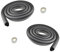 TUKA 4 Metros Protector Borde Anti-golpe, Forma de U Espuma, anticolisión tira para seguridad Bebés y niños, Suave Protectores para Borde de Mesa de vidrio, 2x 2M, Negro, TKD7003-black