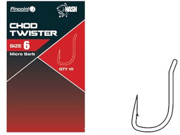 Nash Chod Twister Micro Barbed Größe 6 T6103 Haken Hook Hooks Angelhaken Karpfenhaken *NEW2018*