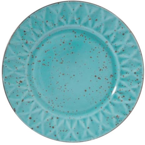 H&H 819551 Set 6 Piatti Piani, 28 cm, Azzurro