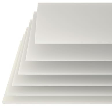 PTFE Teflon Platte 200x200mm Weiß in 6 Stärken von 0,5-5mm auswählbar (Materialstärke 3,0mm)