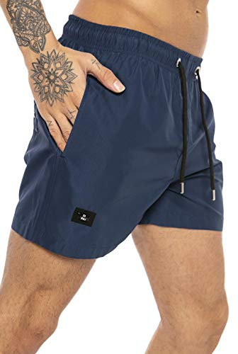 Redbridge Hochwertige Badehose Schnelltrocknend Badeshorts mit verstellbarem Bund Dunkelblau M