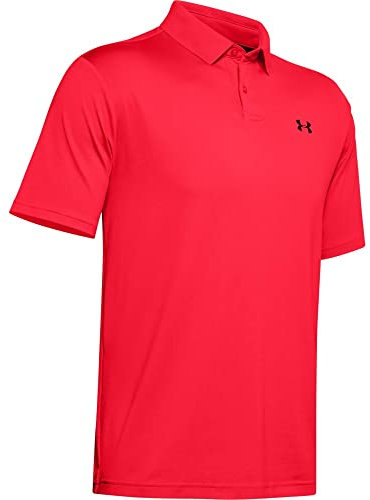 Under Armour Performance 2.0, Polo T Shirt with Short Sleeves, Short Sleeve Polo Shirt with Sun Protection Men, red (Beta/Academy(628)), SM