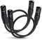 NANYI Lot de 2 Câbles pour Microphones XLR vers XLR, Câble XLR Mâle vers Mâle à 3 Broches avec Cuivre sans Oxygène, 4,8 m