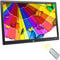 Photo Frame 17-Zoll-Touch-Taste schwarz mit Muster digitaler Fotorahmen elektronisches Album HDMI HD 1080P Wand-Display Video-Werbemaschine Unterstützung USB und SD-Karte