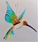 Hängevogel, Kolibri (transp.-braun-grün-hellblau)