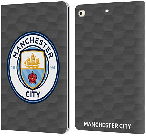 Head Case Designs Offizielle Manchester City Man City FC Home Torwart 2020/21 Abzeichen Kit Leder-Wallet-Hülle Kompatibel mit Apple iPad 9.7 2017 / iPad 9.7 2018