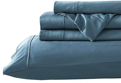 Brielle Home Tencel Lyocell Bettlaken-Set, Blaugrün