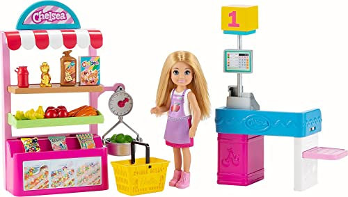 Barbie Chelsea Supermarkt-Spielset mit Puppe und Zubehör