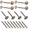 INCREWAY Decorative Brass Mirror Screws - 8pcs with Dome and Washers (13mm)