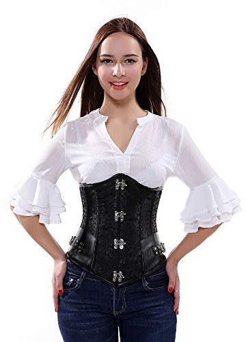WLFFW Steampunk Corsage Korsage Damen Unterbrust EUR(32-34) S