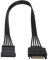 HuaLiSiJi 15 Pin SATA Extentions D'alimentation SATA Mâle vers Femelle Cable 1 à 2, pour HDD, SSD, Lecteurs Optiques Câble (30 CM)