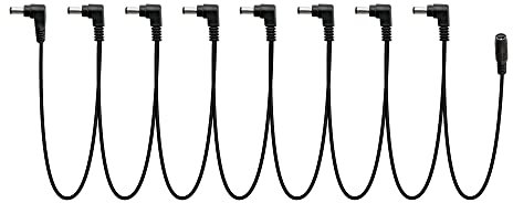 Musiclily Pro Adaptador Divisor de Toma de Corriente DC 9V Cable de Conexión en Cadena de 8 Vías para Pedal de Efectos