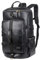 Baosha HB-26 3-Ways Herren Rucksäcke Handgepäck Schultertasche Convertible PU Leder Reisetasche Wanderrucksäcke Sporttasche Travel Duffel Bag Weekender Tasche (Schwarz)