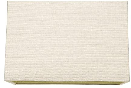 Contemporary and Sleek Cream Linen Fabric Rectangular Lamp Shade 60w Maximum | 30cm Width | for Table Lamp, Wall or Pendant Light Fitting | Inner Cotton Lining by Happy Homewares