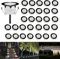 CHNXU LED Bodeneinbaustrahler 30er Set Treppenbeleuchtung Ø45mm 1W Kaltes Weiß Terrassen Einbaustrahler Aussen 12V IP67 Wasserdicht Bodenlampe für Garten Holzbrücke Pool Holzdeck, Schwarz