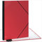 ACROPAQ Sammelmappe A2 - Zeichenmappe 52 x 72 cm, mit Gummizugverschluß, mit erweiterbarem Rücken für mehr Platz - Rot