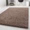 Carpetsale24 Teppich Wohnzimmer Shaggy Flokati Einfarbig Design 160 x 230 cm Mokka - Hochflor Teppich Schlafzimmer Pflegeleicht Super Weich - Flauschiger Teppich Langflor 50 mm Florhöhe Rechteckig