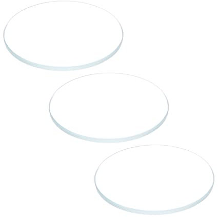 sourcing map 3Stück Uhr Glas Kristall Linse, 28mm Durchmesser 1,1mm Kantenstärke Doppelkuppel Runde Klarsichtglas Ersatzteile für Uhrmacher Uhr Glas Linse Ersatzteil