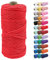 Uiopa Baumwollkordel, Makramee Garn 4mm 100m Natur Baumwollseil, Baumwollgarn Geflochtene Macrame Cord Ideal für Häkeltaschen, Pflanzenhängern, Traumfänger, Wandbehang, DIY Handwerk