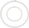 Perlenkette Herren 6 mm Perlenkette Männer, Perlenkette Für Herren Faux, 16 Zoll Perlen Ketten Herren, Perlen Kette Herren Unisex-Perlenkette Pearl Necklace mit 1 Perlen Armband, Stilvoll und Zeitlos