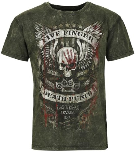 Five Finger Death Punch No Regrets Männer T-Shirt grau/braun S 100% Baumwolle Band-Merch, Bands