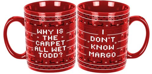 National Lampoon's Christmas Vacation Geschenke - Lustige Kaffeetasse, 11oz Doppelseitige Trinkbecher, Neuheit Feiertagsparty Tassen für Tischdeko, Weihnachts-Schrottwichteln
