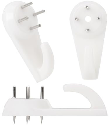 Suprom 30 Stück Betonwandhaken, spurlose Bilderaufhänger für Holz/Stuck/Putz/harte Wand, keine Beschädigung oder Bohren von Bilderhaken zum Aufhängen von Bildern, Kunstwerken, Uhren