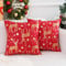 Weihnachten Rot Elch Kissenbezug 45x45 cm Weihnachten 2er Set Samt Modern Dekorative Bronzieren Kissenbezüge Festival SofaKissen Gemütlich Weich Quadratisch Heimdekoration für Auto Couch