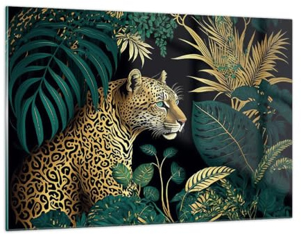ARTTOR Bilder auf Glas 120x80cm Wandbild Glasdruck Afrika Tiere - 5720