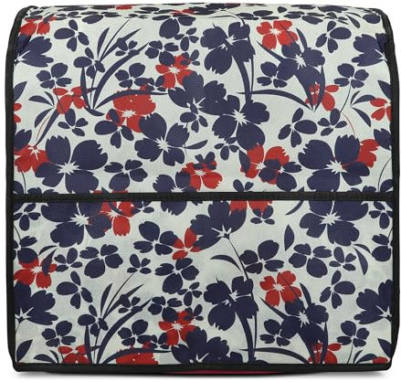 kwmobile Funda compatible con KitchenAid 4,3-4,8 litros - Forro protector con bolsillos para robot de cocina - Estampado floral