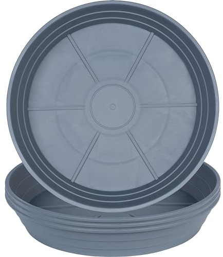 Pflanzen-Untersetzer, 15,2 cm, 4 Stück, 6, 8, 10, 12, 14, 16, 18, 20, 25, Kunststoff-Pflanzschalen für Töpfe, extra tiefe Pflanzenschale, Vogeltränke, schwere Blumenuntersetzer für drinnen und draußen