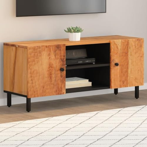 Meuble TV, Banc TV Support de Télévision Table TV Bas Armoire Basse Meuble TV 105x33x46 cm Bois d'acacia Massif