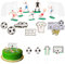 Jostift Tortendeko Fussball, 19 Stück Fußball Kuchen Deko Fussball Geburtstag Deko Fussball Deko Fußball Deko Torte für Junge Geburtstag Party Fußball Sport Thema Geburtstag Party