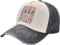 ATOurDealss Cash Hank Willie Waylon Vintage Washed Distressed Cotton Dad Hat Baseball Cap Adjustable Denim Dad Hat, schwarz / weiß, One size