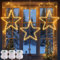 CHMMY Weihnachtsbeleuchtung Fenster, 3Pack LED Weihnachtsdeko Fensterlichter mit Warmweiße 40 LED Stern Lichter 8 Modi Weihnachtsstern Fensterlichter für Weihnachtsdeko Innen Balkon Party Hochzeit