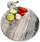 Sand Marble Chopping Board 32cm with Handle Round Natural Stone Kitchen Food Cutting