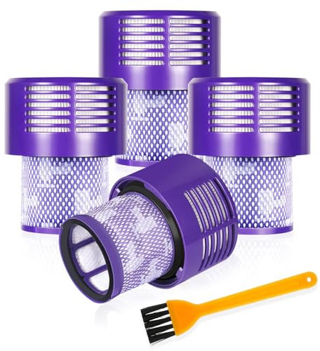 GalaxLeo Filtro de repuesto para Dyson V10 SV12, filtro lavable, compatible con Cyclone, Animal Absolute, Total Clean, número de pieza de repuesto #DY-969082-01 (paquete de 4)