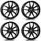 4x Rial Felgen Alufelgen Lucca 8.0Jx18 ET45 5x112 diamant-schwarz kompatibel mit BMW 1 2 X1 X2
