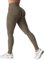 ZAAYO Damen Sport Leggings Nahtlose Scrunch Butt Leggings High Waist Booty Lifting Po Push Up Gym Sporthose Kaffee S