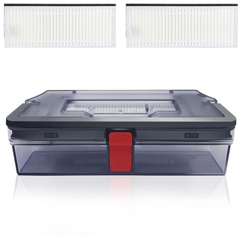 Staubbox Ersatzteile für Yeedi Mop Station Roboterstaubsauger, Roboter Staubsauger Staubbox mit 2 HEPA-Filter, Staubbehälter-Zubehör