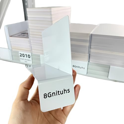 8Gnituhs 20 Stück 20 x 10 cm 1 mm PVC-Ordnertrennwand, Etiketten, Regalteiler, Logo-Inventar-Regal, Lagerschild