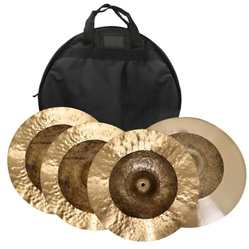 Platillo Juego De Platillos De Bronce B20 Hihat De 14+Crash De 16+Ride De 20+bolsa Para Platillos