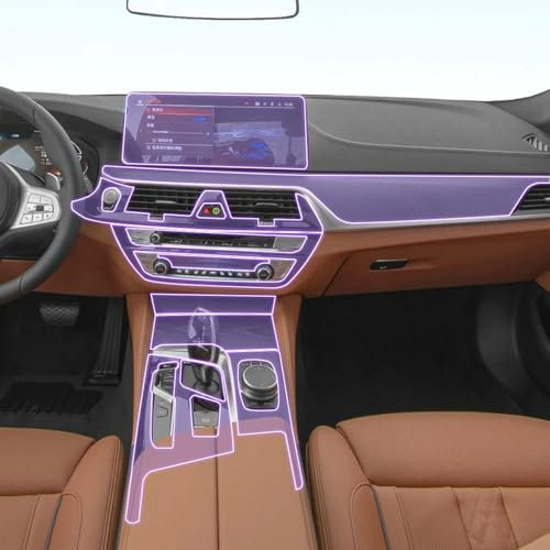 LYBQFZ Pellicola protettiva trasparente in TPU per console centrale interna auto, pellicola protettiva antigraffio per schermo LCD, per BMW Serie 5 G38 2022-2023