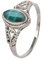 mantraroma Ring Silber 925 Damen Malachit Edelstein grün dezent verspielt