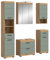 xonox.home Bad Scout X06N3B25 Badkombination Badmöbelset Badset in Salbei und Artisan Eiche Nachbildung, ca. B/H/T: 164x191x34 cm
