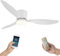 LUMIKING Ventilador de Techo con Luz LED y Aspas Reversibles - Motor DC 35 W, Silencioso con Mando a Distancia y Temporizador - Funcion Verano e Invierno y Lampara con 3 Temperaturas (Blanco, 132 CM)