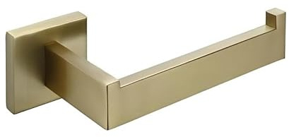 Housler® Brushed Brass Square Bathroom Toilet Roll Holder