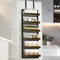 Over the Door Pantry Organizer, 6-Tier Adjustable Hanging Spice Rack with Wooden Baskets, Heavy-Duty Metal Kitchen Door Storage for Pantry, Bathroom & Bedroom – 17.71” W x 50.6” H