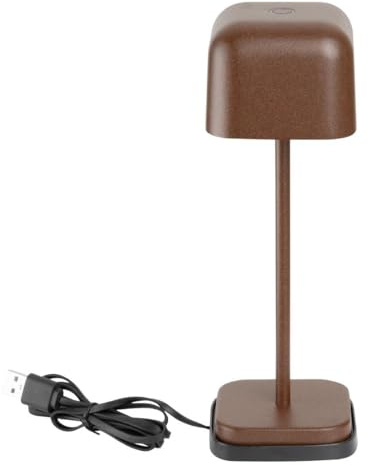 Olympia Lucca Squared Dome Table Lamp, Chestnut, 200mm | Brings warm ambient downlighting to intimate restaurant booths and bistro tables with a compact, space-saving footprint.